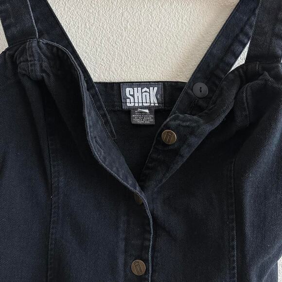 Vintage black denim mini dress - Picture 7 of 8